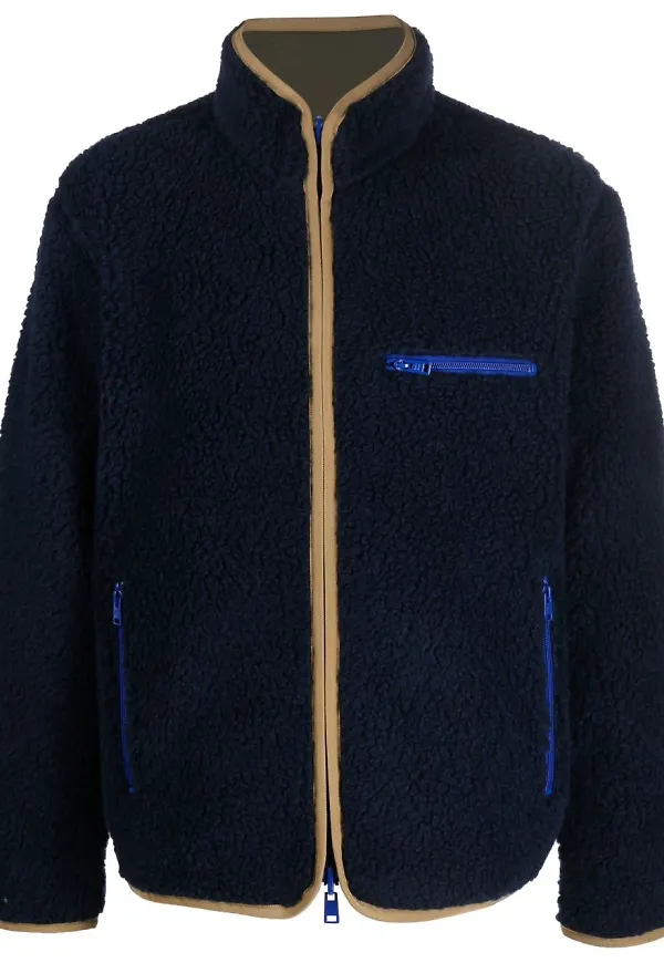 Woolrich vändbar fleecejacka - Blå
