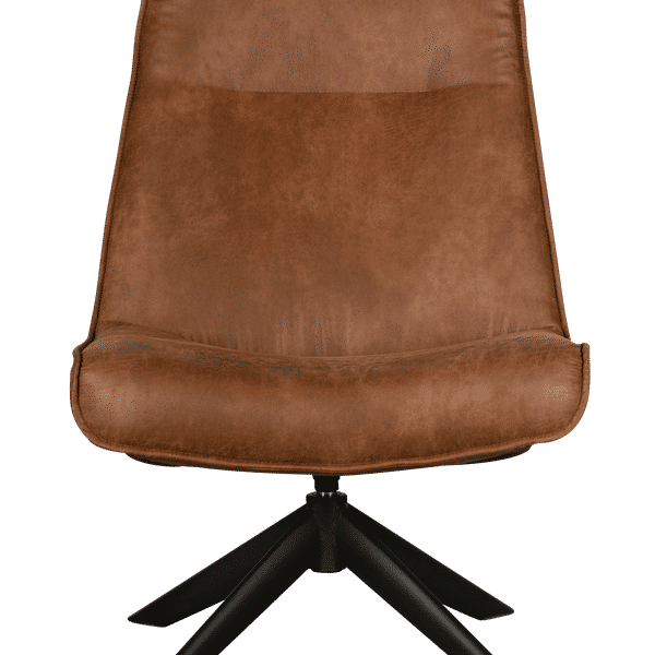 WOOOD - Fåtölj Skyler, snurrbar Konstläder - Brun