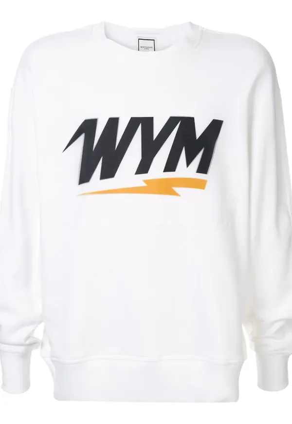 Wooyoungmi sweatshirt med logotyp - Vit