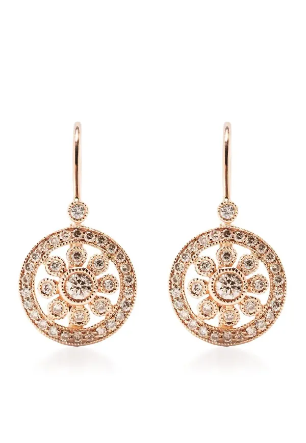 Wouters & Hendrix Gold diamantörhängen i 18K roséguld - Guldfärgad