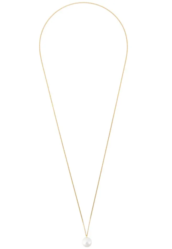 Wouters & Hendrix Gold långt pärlhalsband - Metallic
