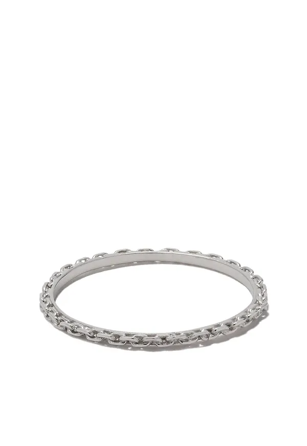 Wouters & Hendrix Gold Trace Chain ring i 18K vitguld - WHITE GOLD
