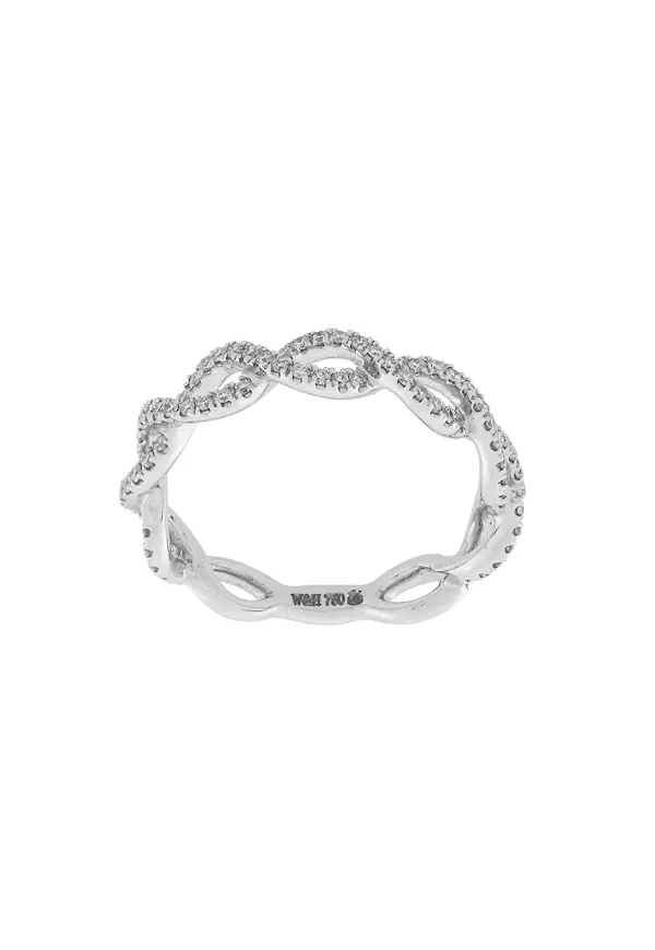 Wouters & Hendrix Gold diamantring med band - Metallic