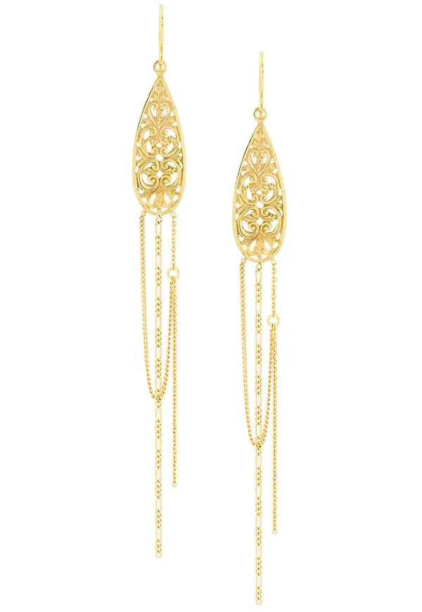 Wouters & Hendrix Gold örhängen med filigran - Metallic