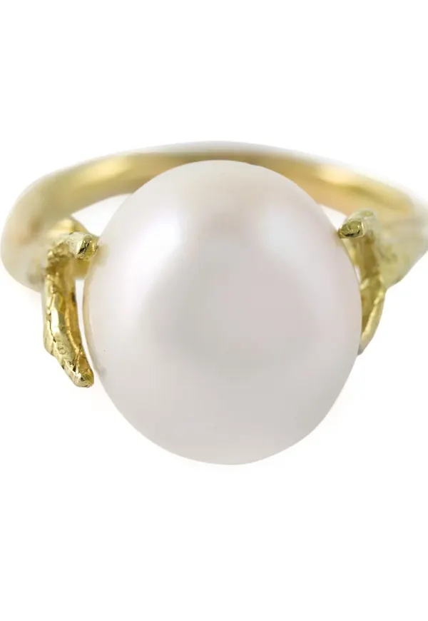 Wouters & Hendrix Gold ring Pearl - Vit