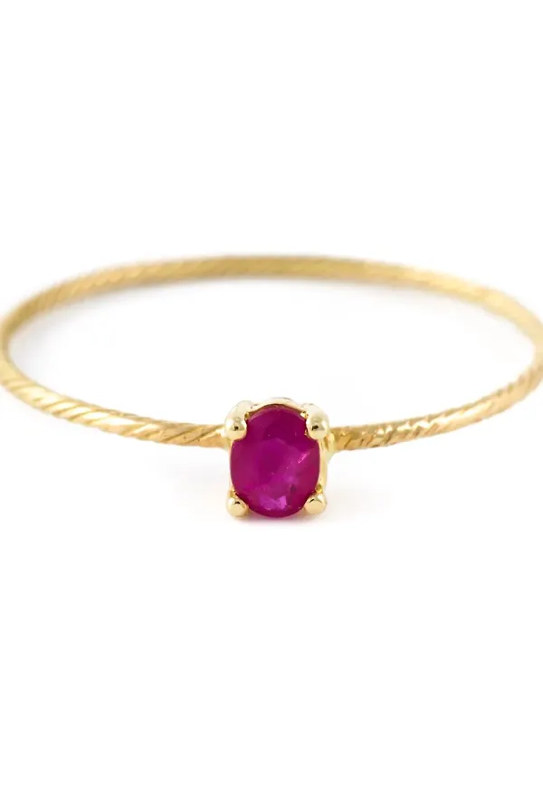 Wouters & Hendrix Gold 'Ruby' ring - Röd