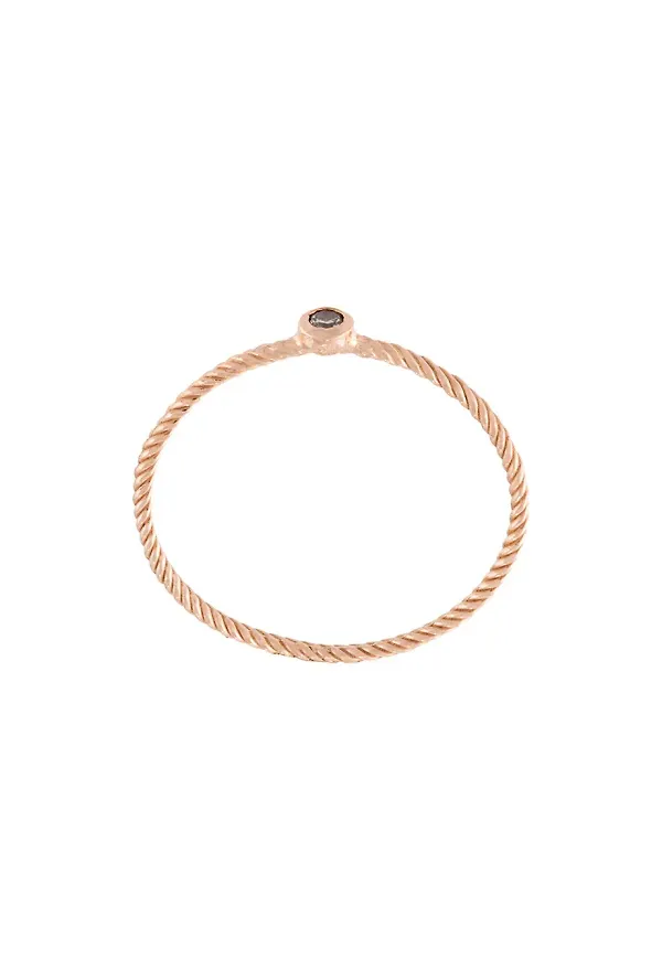 Wouters & Hendrix Gold single champagne diamond ring - Rosa