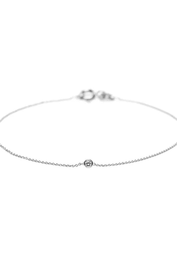 Wouters & Hendrix Gold single diamond bracelet - Metallic