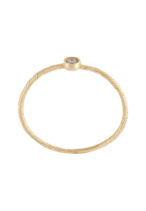 Wouters & Hendrix Gold single diamond ring - Metallic