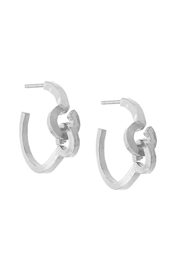Wouters & Hendrix Technofossils hammered Link hoops - Flerfärgad