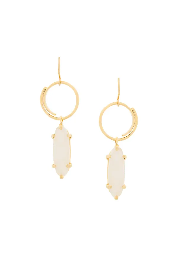 Wouters & Hendrix Technofossils moonstone earrings - Metallic