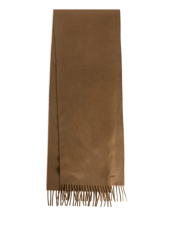 Woven Cashmere Scarf - Beige