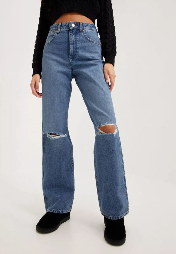 Wrangler - Ripped jeans - Medium Blue - Mom Relaxed - Jeans