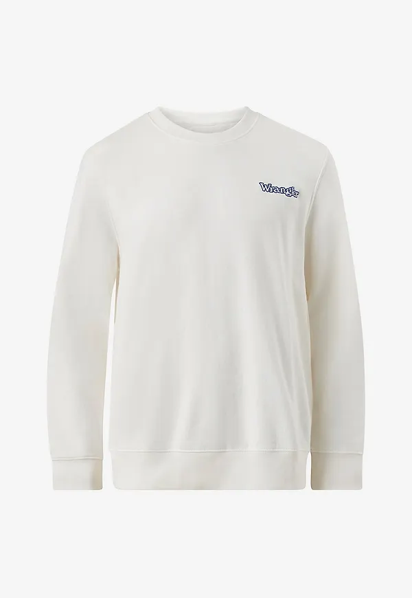 Wrangler - Sweatshirt Graphic Crew - Vit