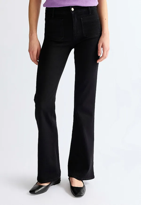 Wrangler - Jeans Flare Retro Black - Svart
