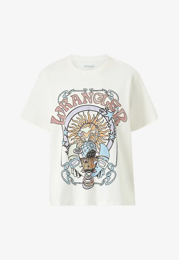 Wrangler - T-shirt Girlfriend - Vit