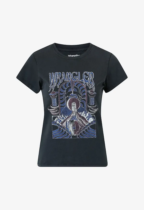 Wrangler - T-shirt Shrunken Band - Svart