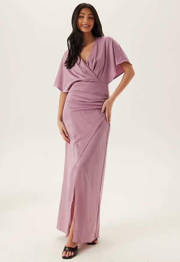 Wrap Satin Gown