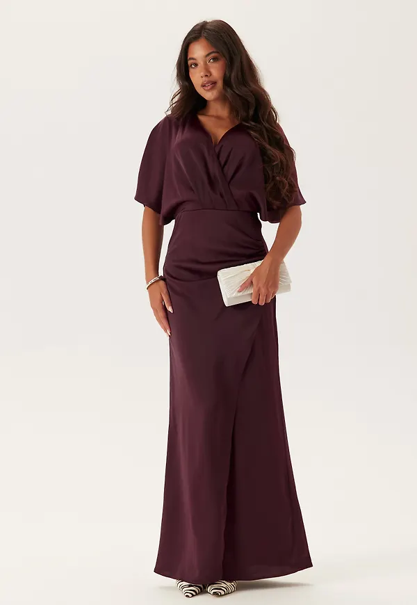 Wrap Satin Gown