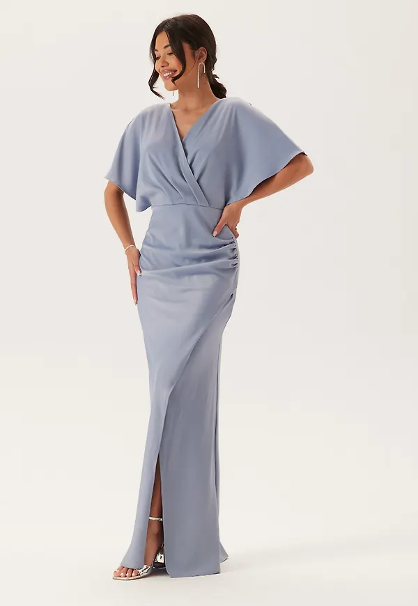 Wrap Satin Gown
