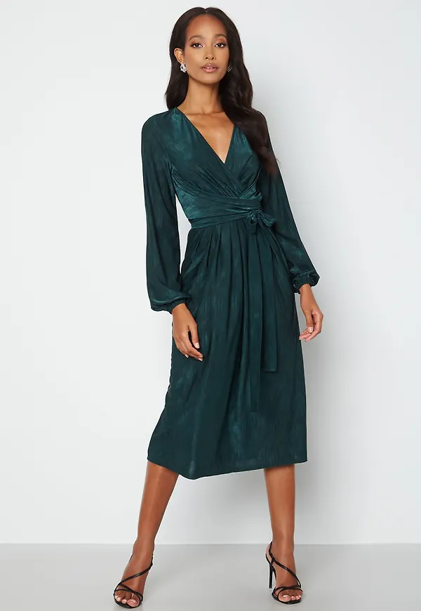 Wrap Tie Midi Dress