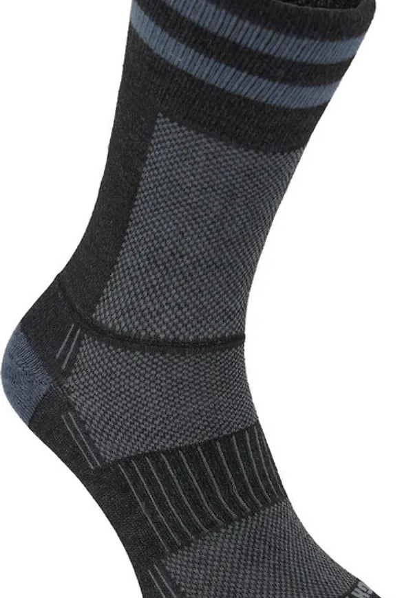 Wrightsock Coolmesh II Crew Black/grey W/ Stripes