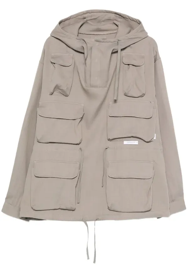 WTAPS hoodie med flera fickor - Grå
