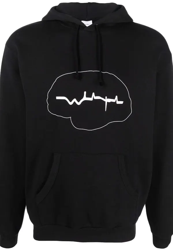 WTAPS Vibes hoodie med tryck - Svart