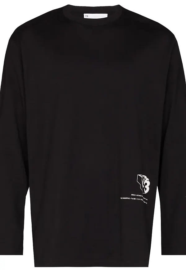 Y-3 Zine långärmad t-shirt - Svart