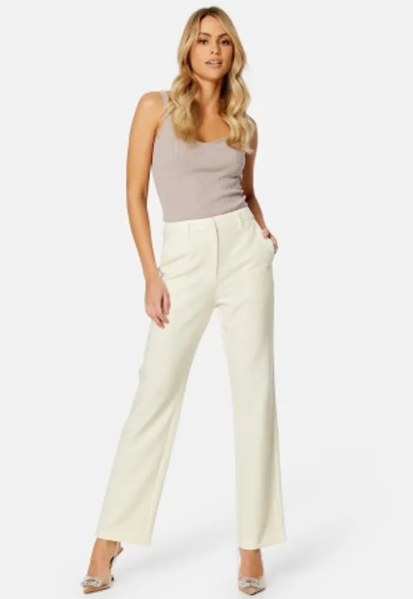 Y.A.S Lizzie HW Straight Pant Gardenia XS
