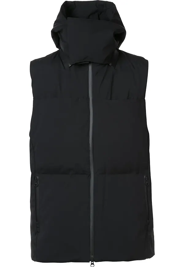 Y-3 hooded down vest - Svart