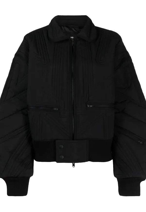 Y-3 quiltad puffjacka - Svart