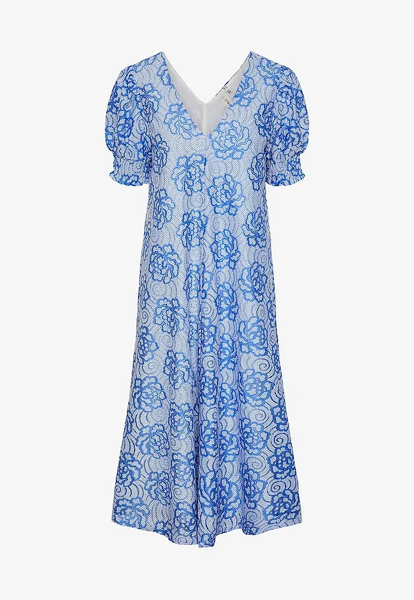 YAS - Spetsklänning yasIsa 2/4 Midi Dress - Blå