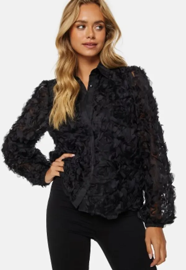YAS Roso LS Neck Shirt Black S