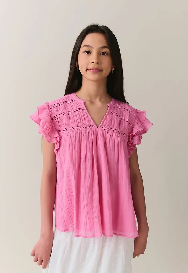 Y boho short sleeve top