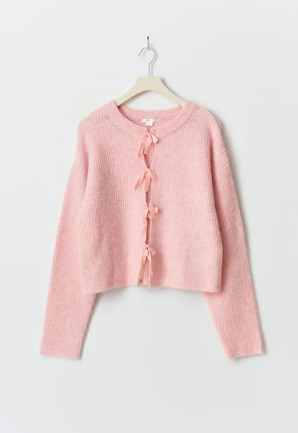 Y bow cardigan