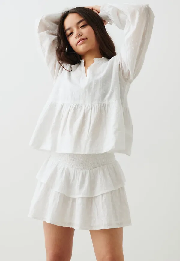 Y dotted frill skirt