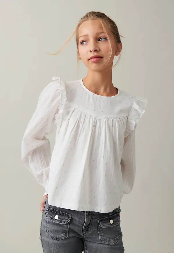 Y double frill blouse