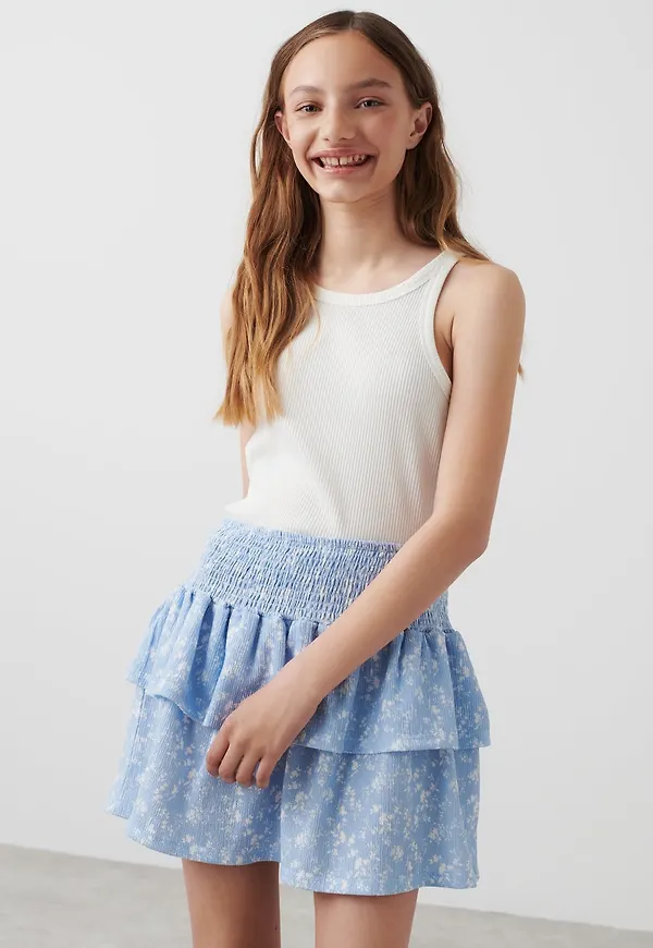 Y double frill skirt
