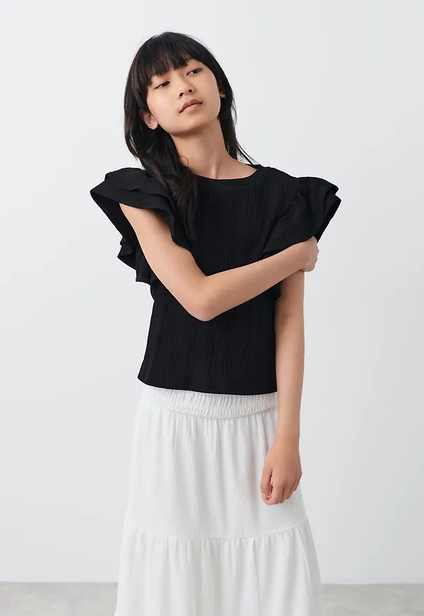 Y double frill top