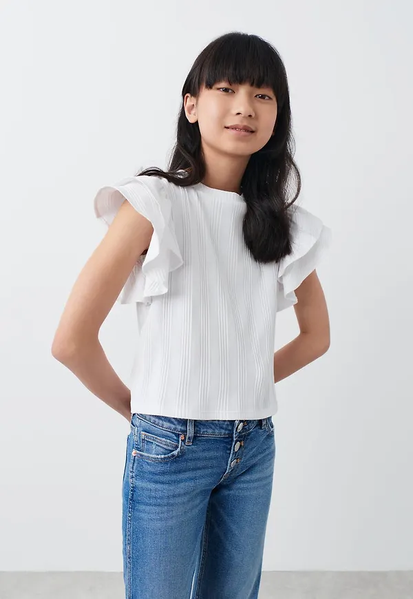 Y double frill top