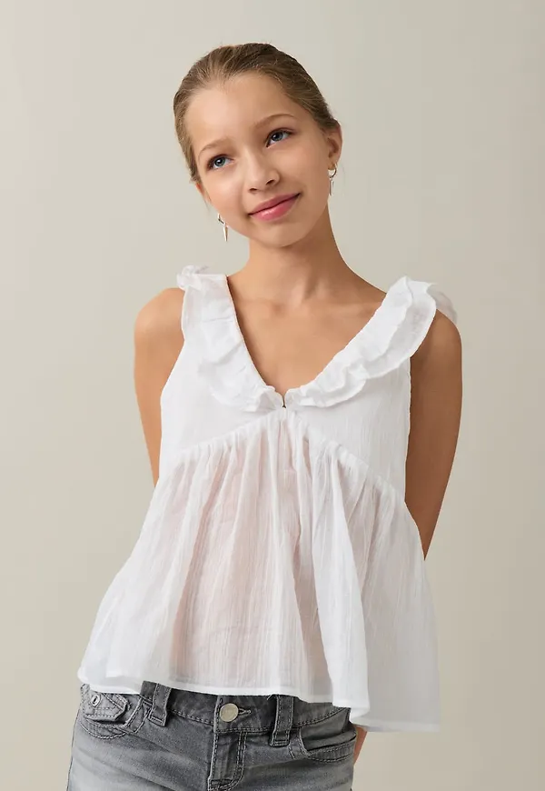 Y flounce top