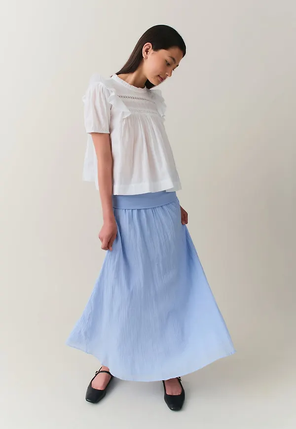 Y folded maxi skirt