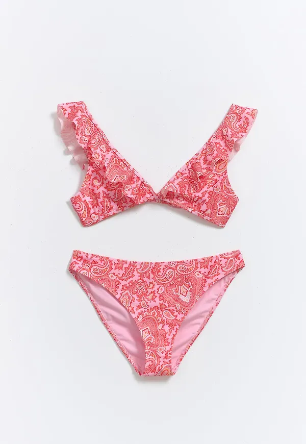 Y frill bikini set