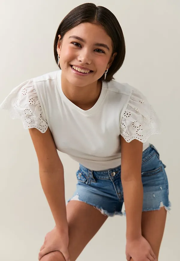 Y frill rib top