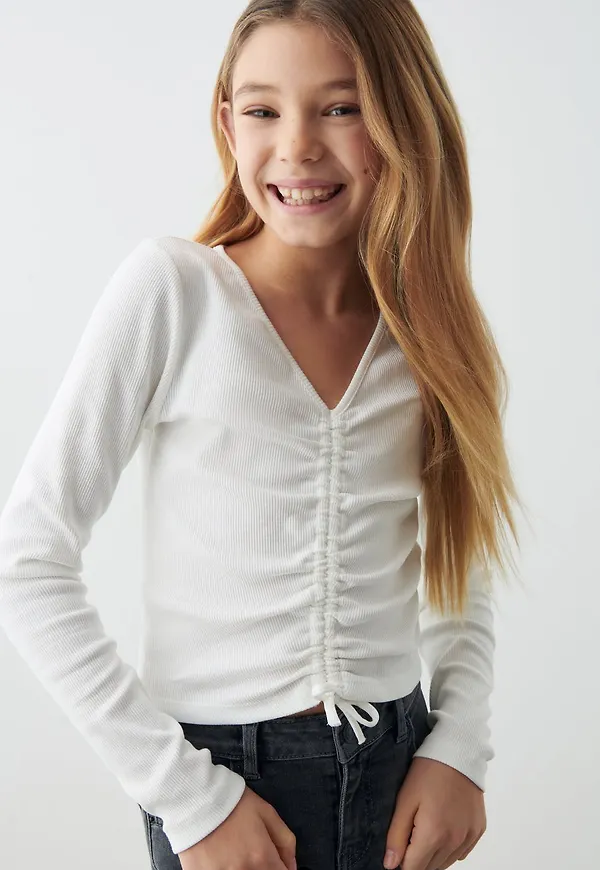 Y front drawstring top