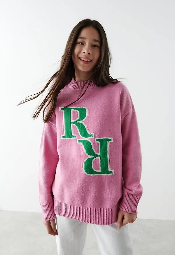 Y knitted long sweater