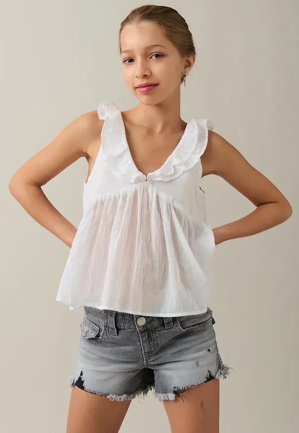 Y low chunky denim shorts
