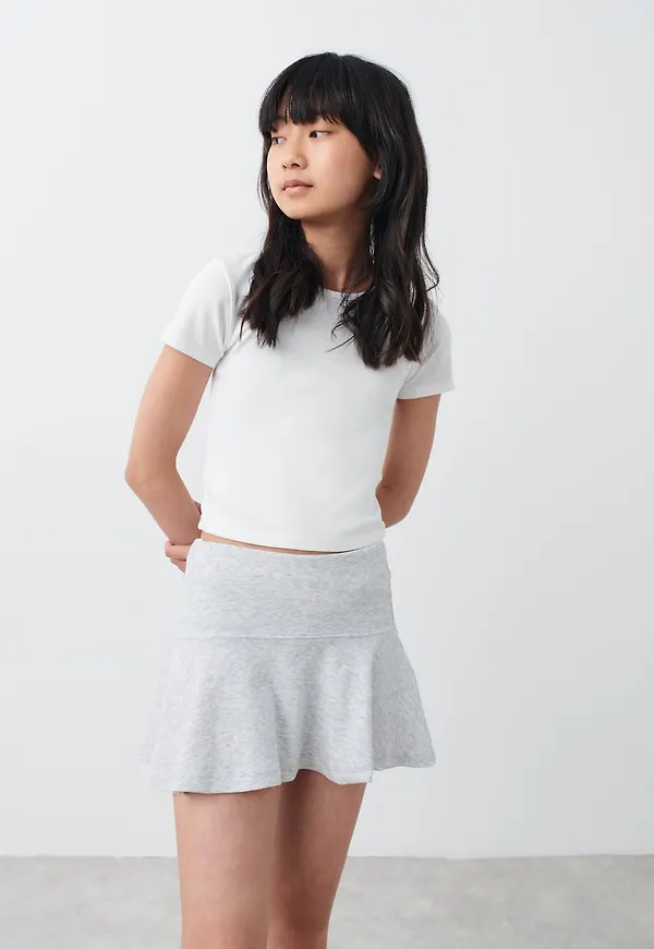 Y low waist jersey skirt