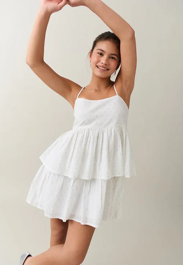 Y lurex frill dress
